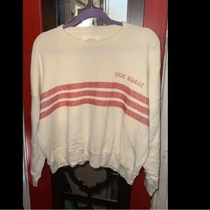 THE GREAT. Sweatshirt with Red Stripes